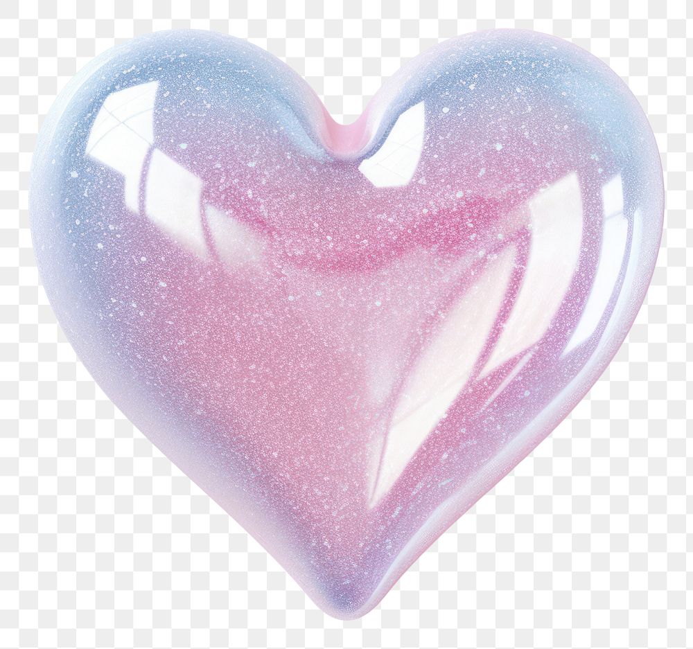 PNG Glitter pattern cute of 3d jelly heart jewelry shape accessories.
