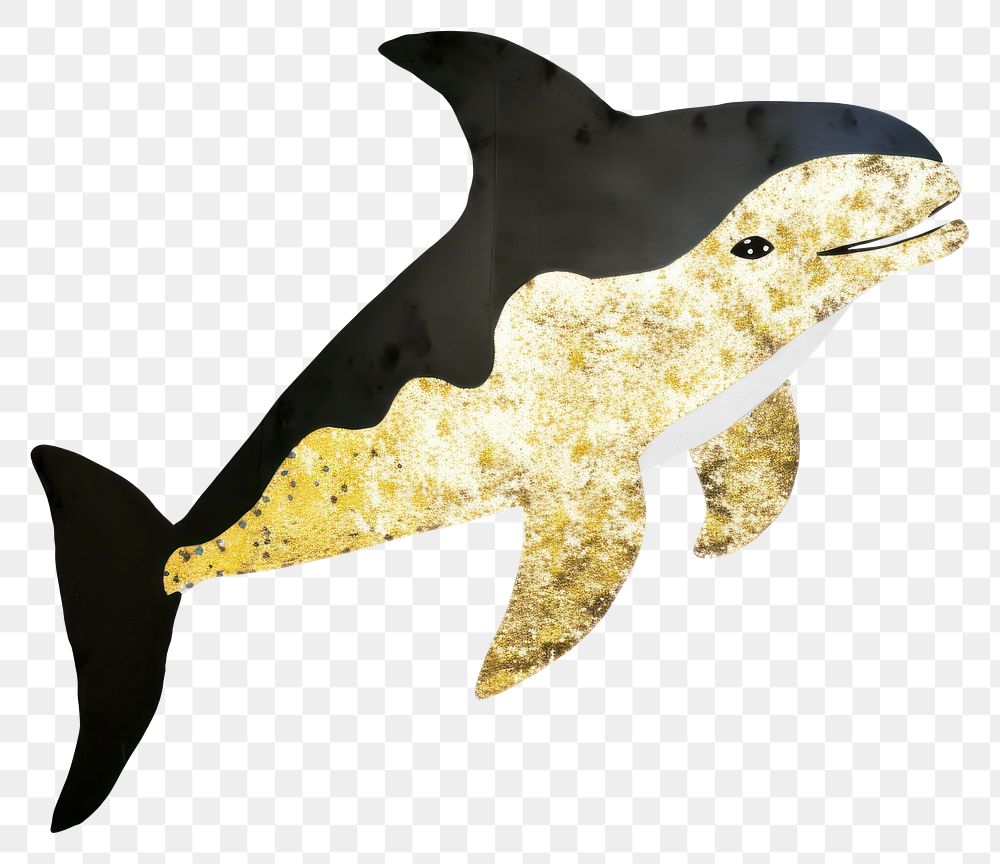 PNG  Dolphin ripped paper animal mammal whale.