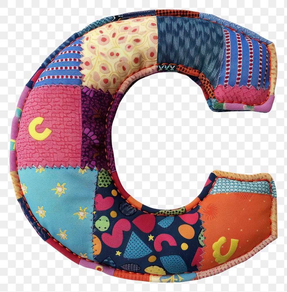 PNG Patchwork pattern textile cushion.