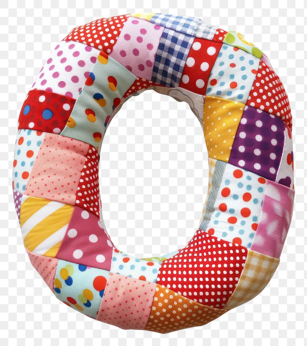 PNG Patchwork inflatable lifebuoy textile.