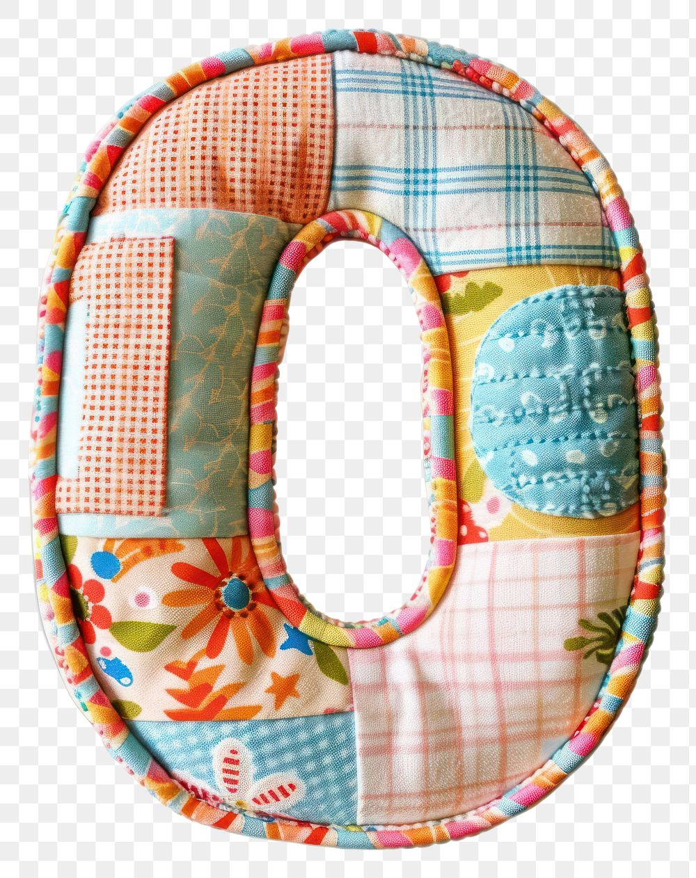 PNG Inflatable patchwork lifebuoy pattern.