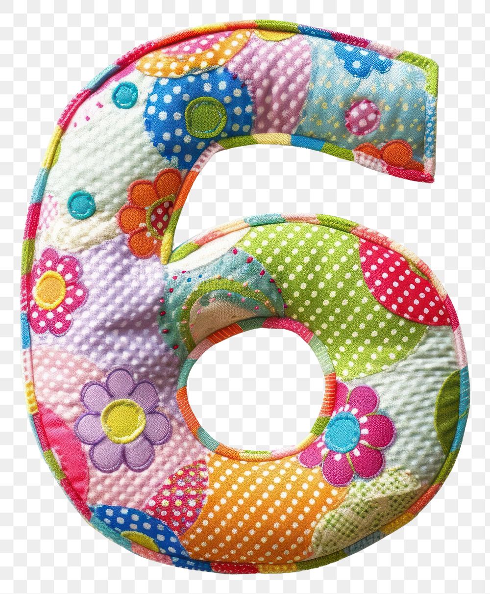 PNG Number textile pattern circle.
