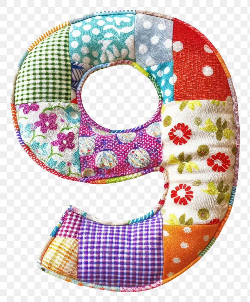 PNG Patchwork pattern textile circle.