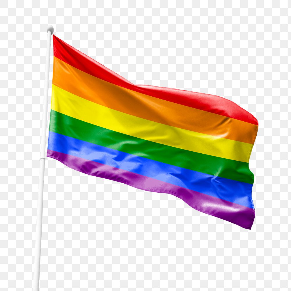 PNG LGBTQ+ flag, transparent background