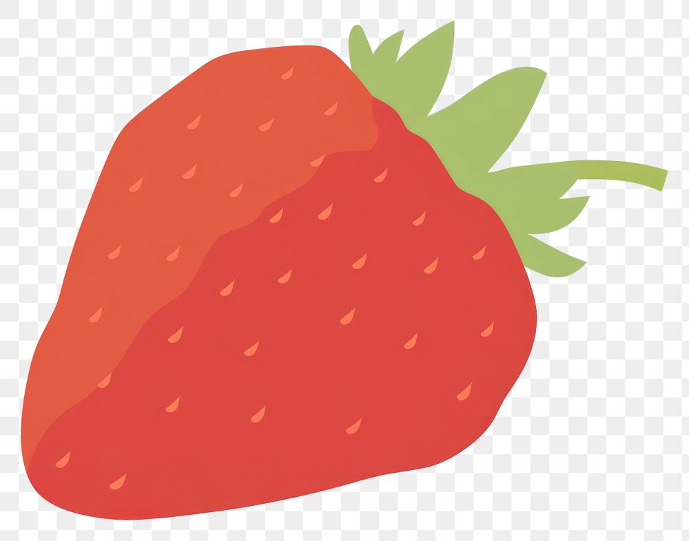 PNG Illustration of a simple strawberry fruit plant food.