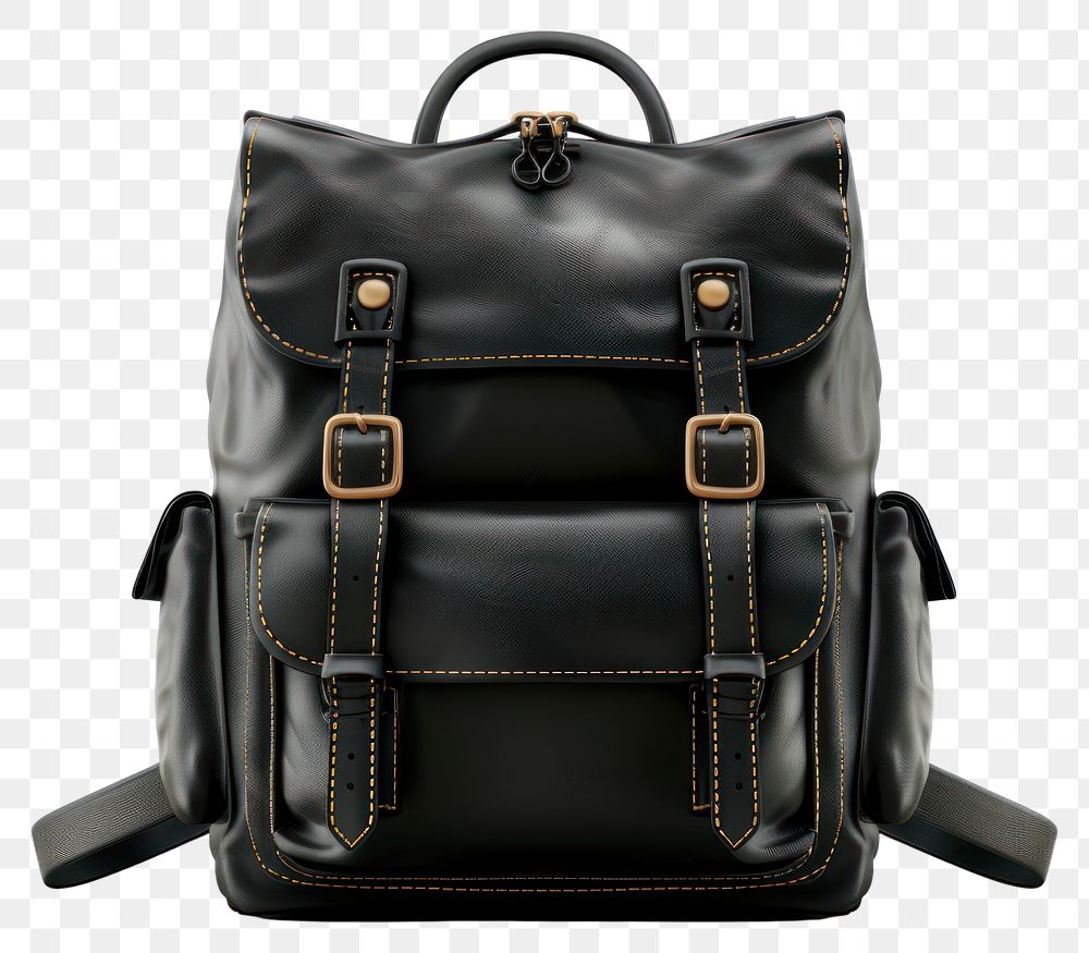 PNG Black school bag backpack handbag accessories.