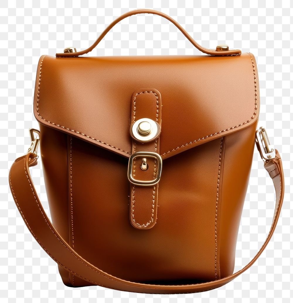 PNG Brown leather hand bag briefcase handbag purse.