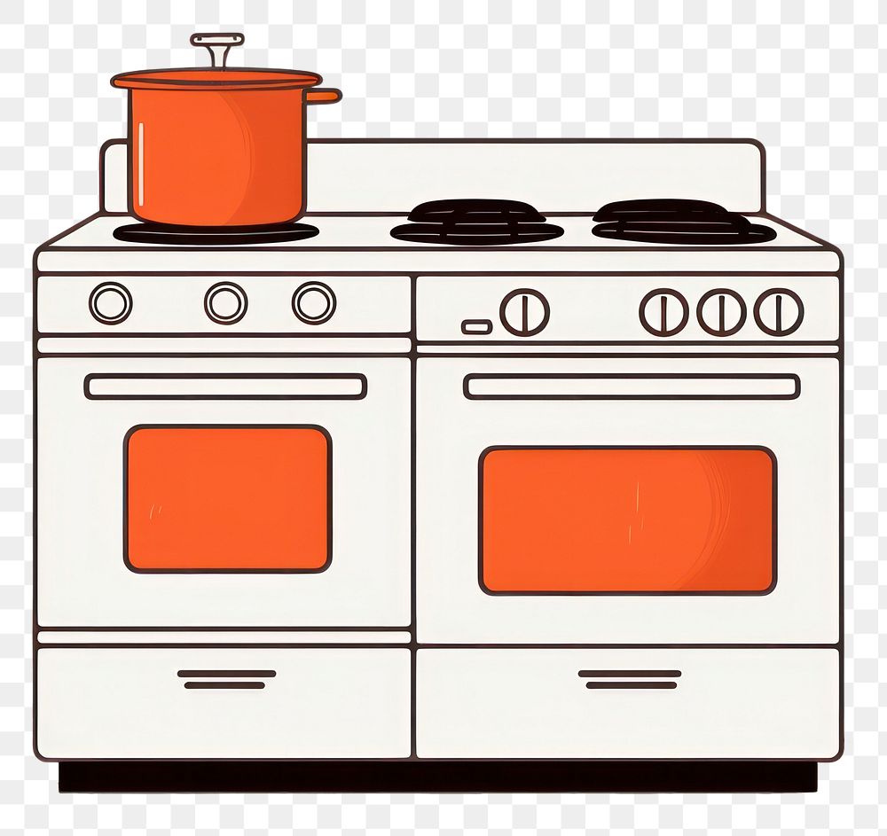 PNG Kitchen stove appliance oven microwave.