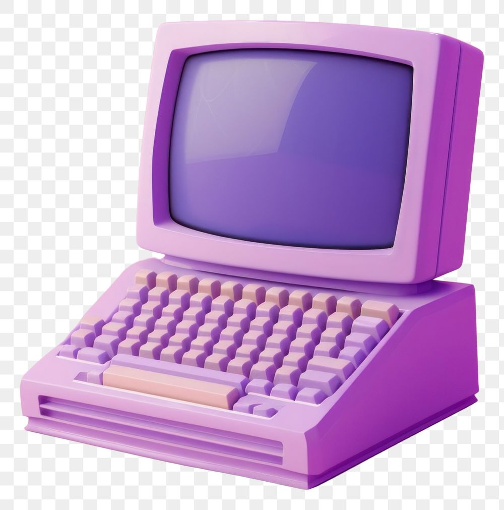 PNG Purple retro computer icon electronics technology multimedia.