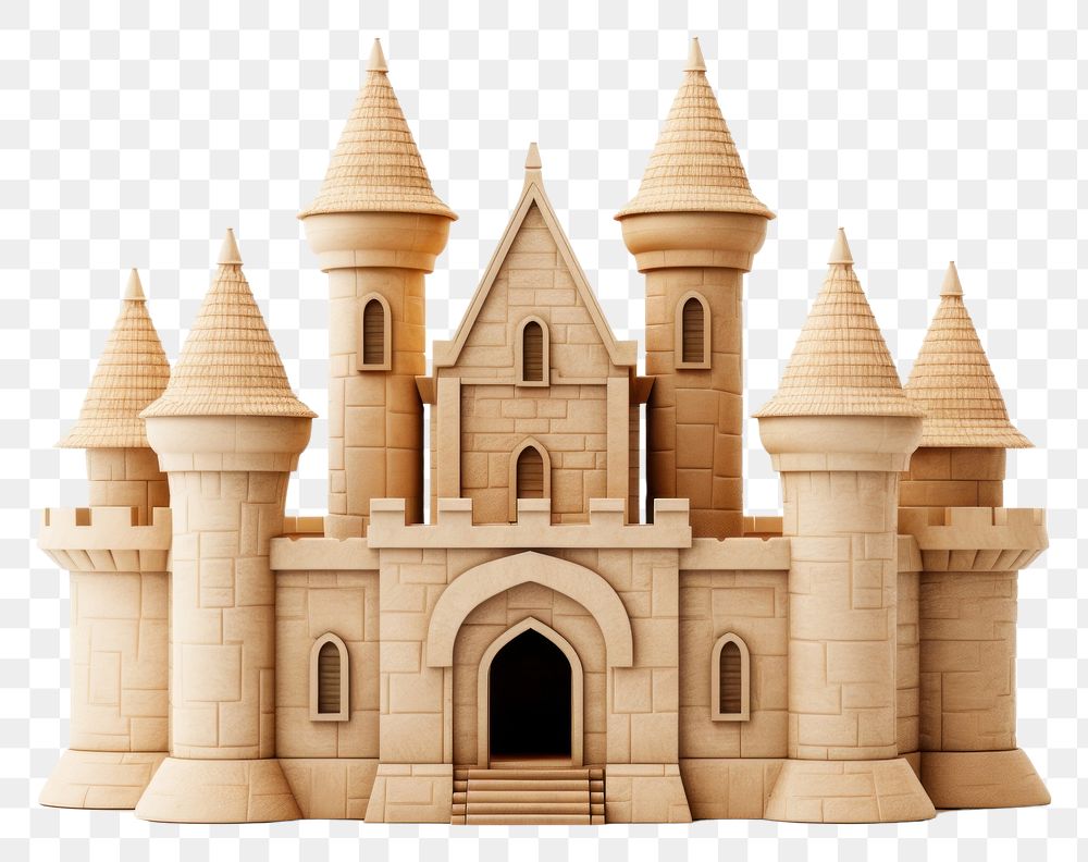 PNG Minimal castle toy white background confectionery.