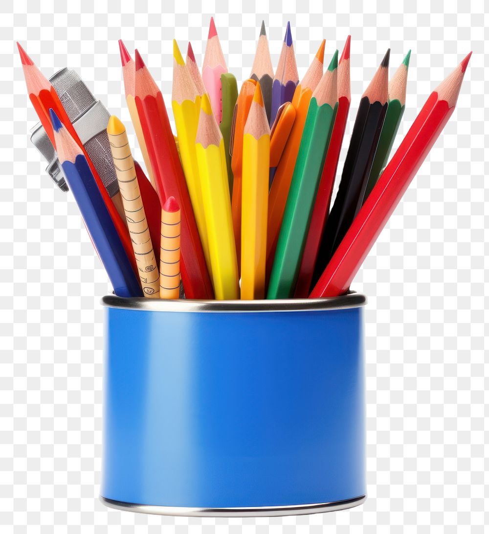 PNG Pencil white background paintbrush container.