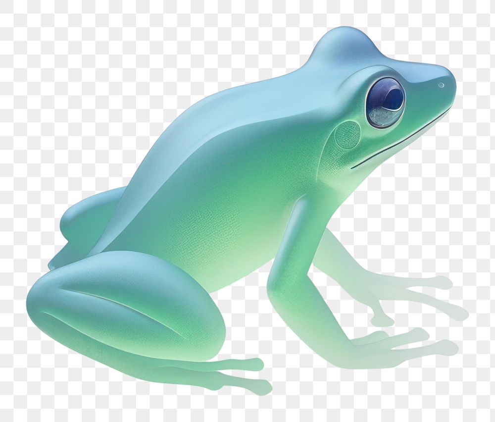 PNG  Abstract blurred gradient illustration Frog frog amphibian wildlife.