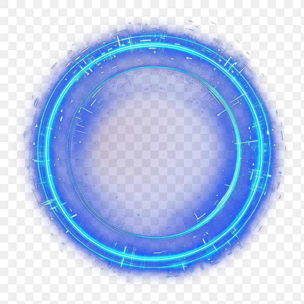 PNG Blue neon circular backgrounds light night