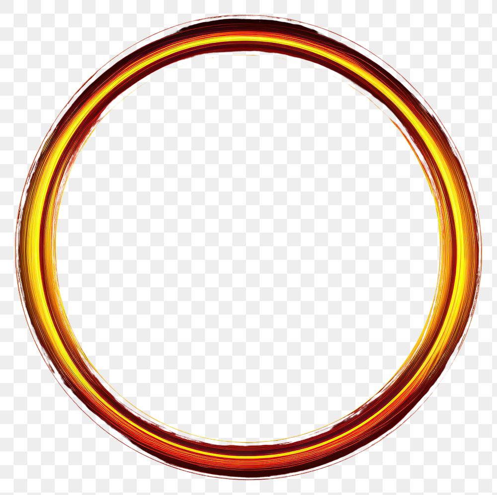 PNG Red and yellow neon circular eclipse light red.