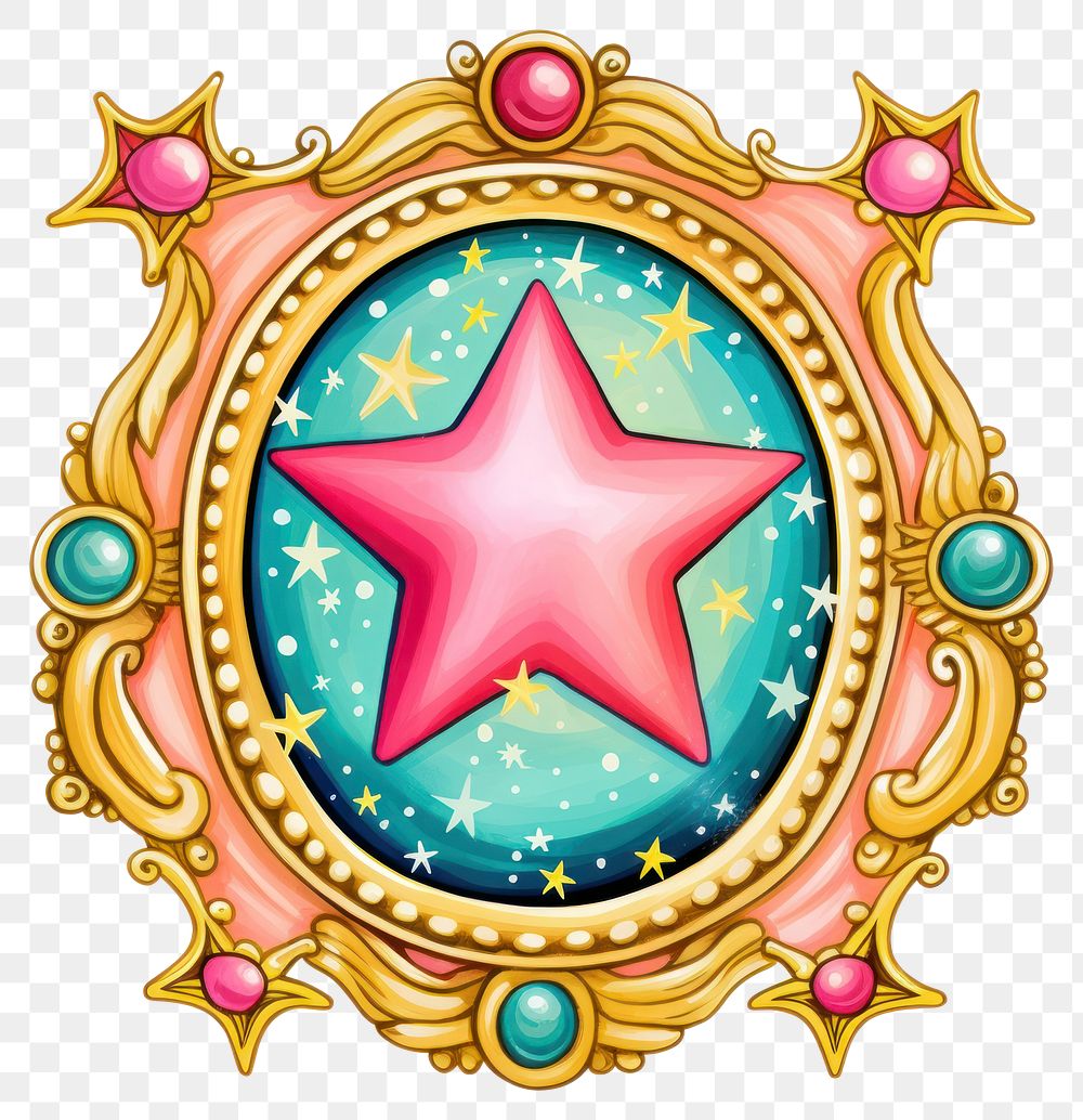 PNG  A star printable sticker pattern accessories creativity.