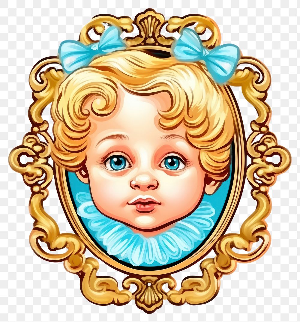 PNG  Boy face printable sticker portrait baby cute.