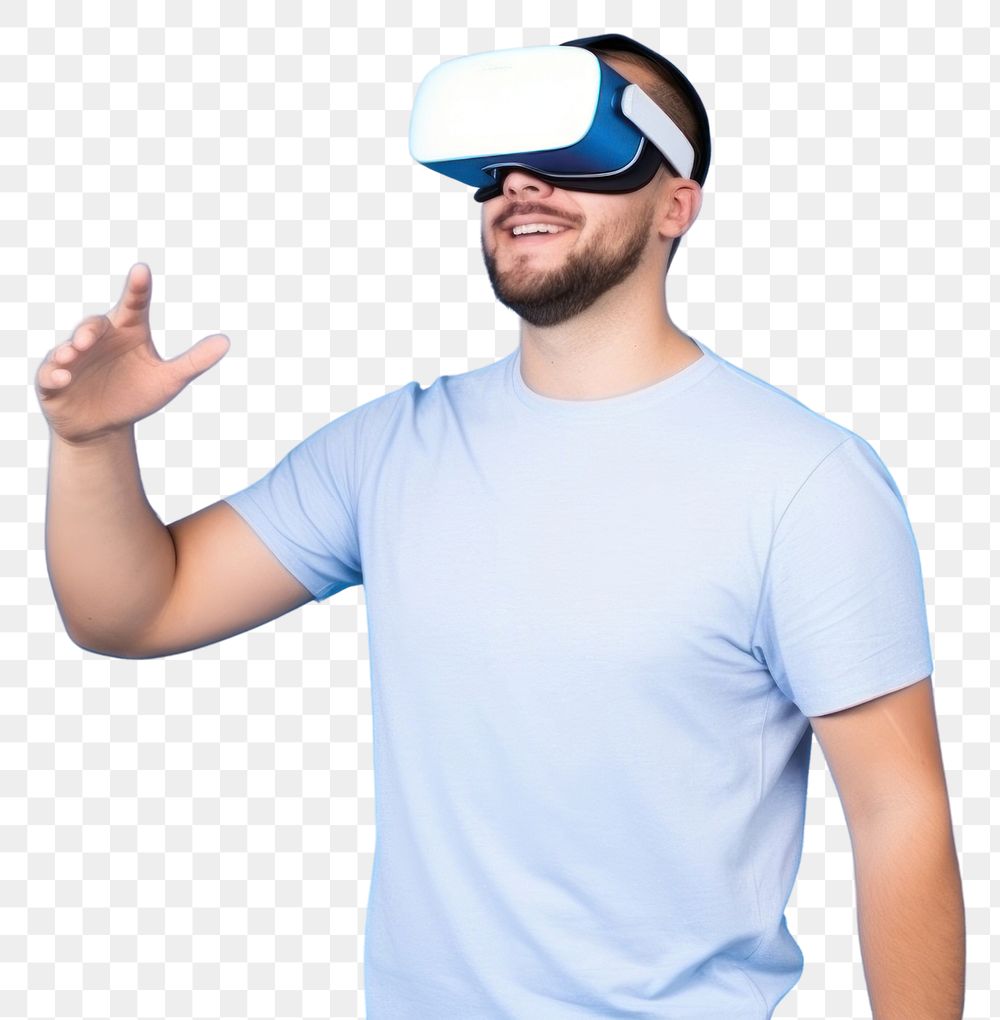 PNG Virtual reality blue blue background technology.