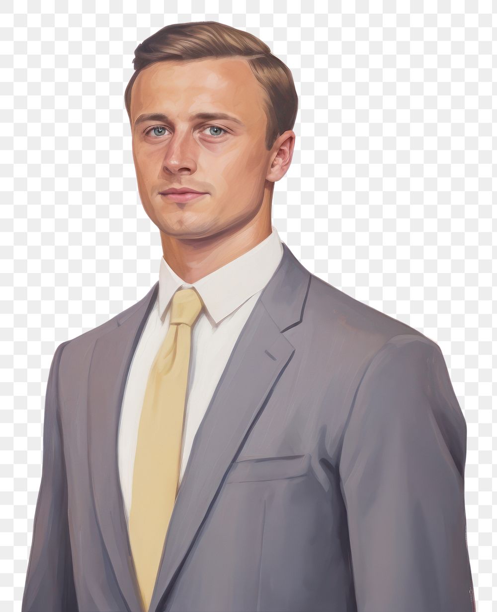 PNG Businessman portrait necktie blazer.