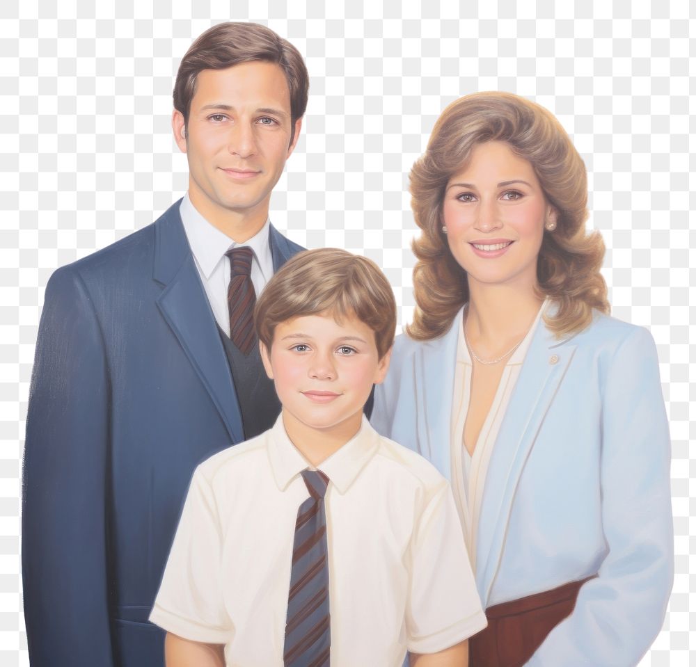 PNG Family portrait adult tie.