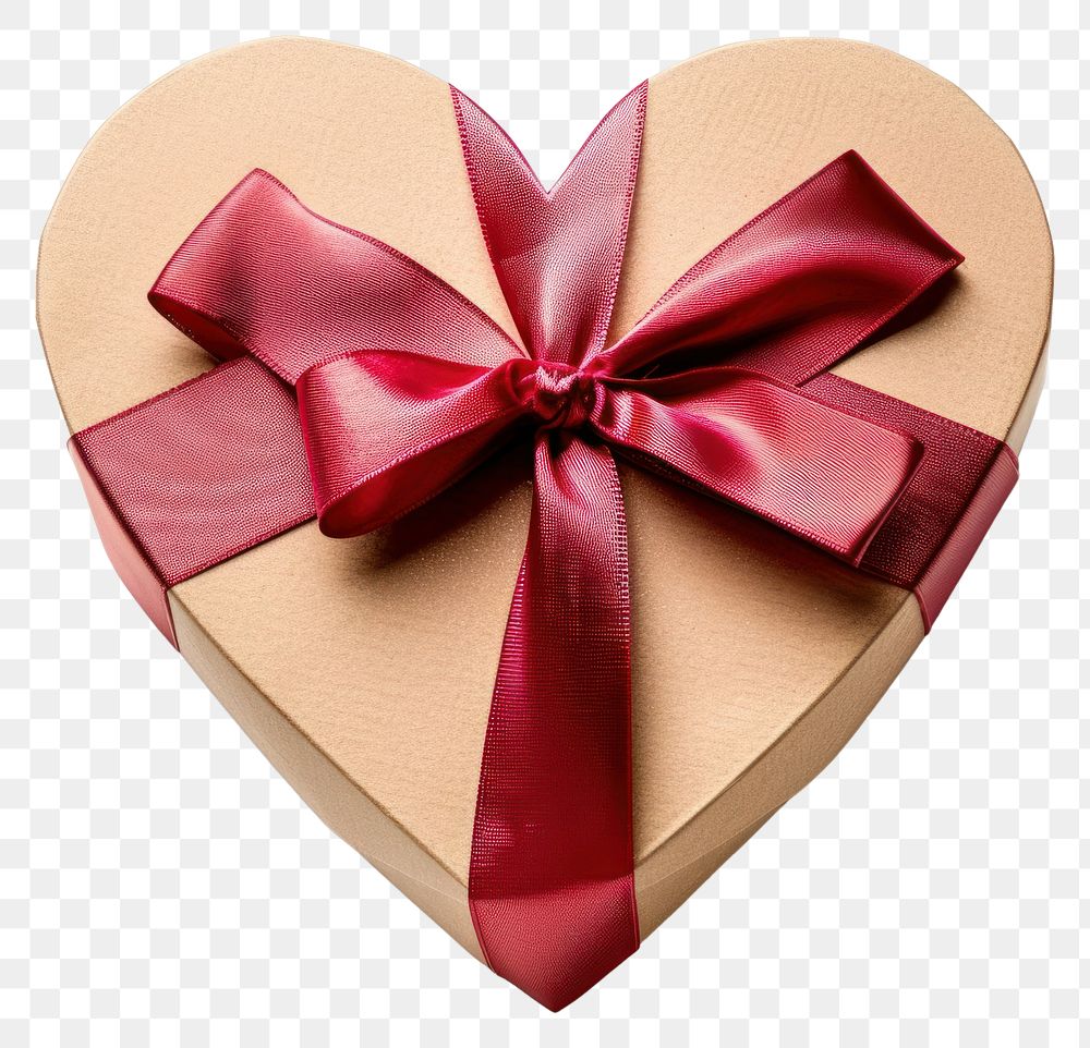 PNG Gift box heart shape white background valentine's day celebration.
