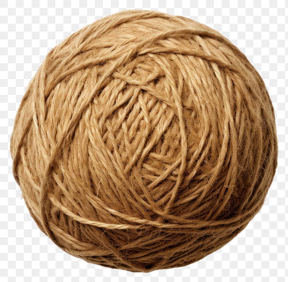 PNG Natural jute twine string ball backgrounds wool white background.