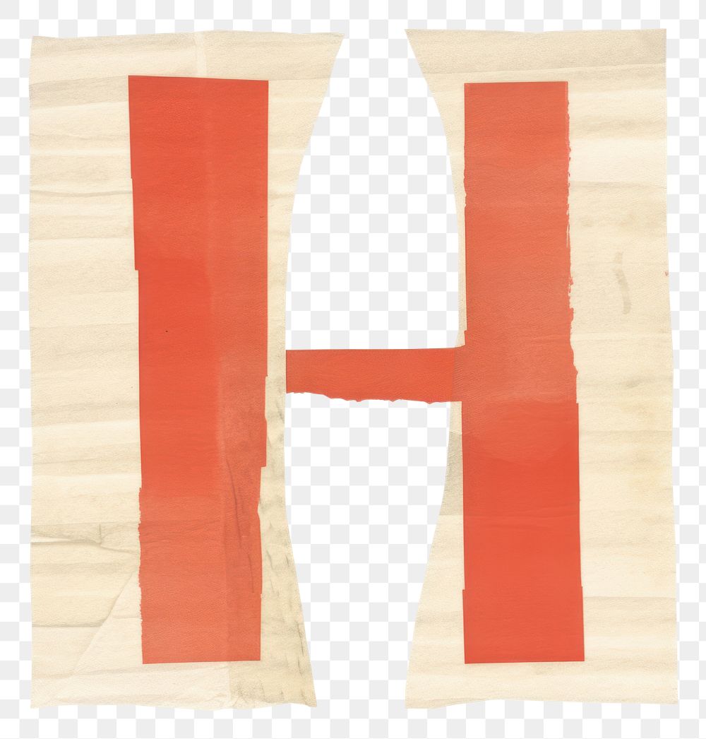 PNG Alphabet H paper craft collage text letter white background.