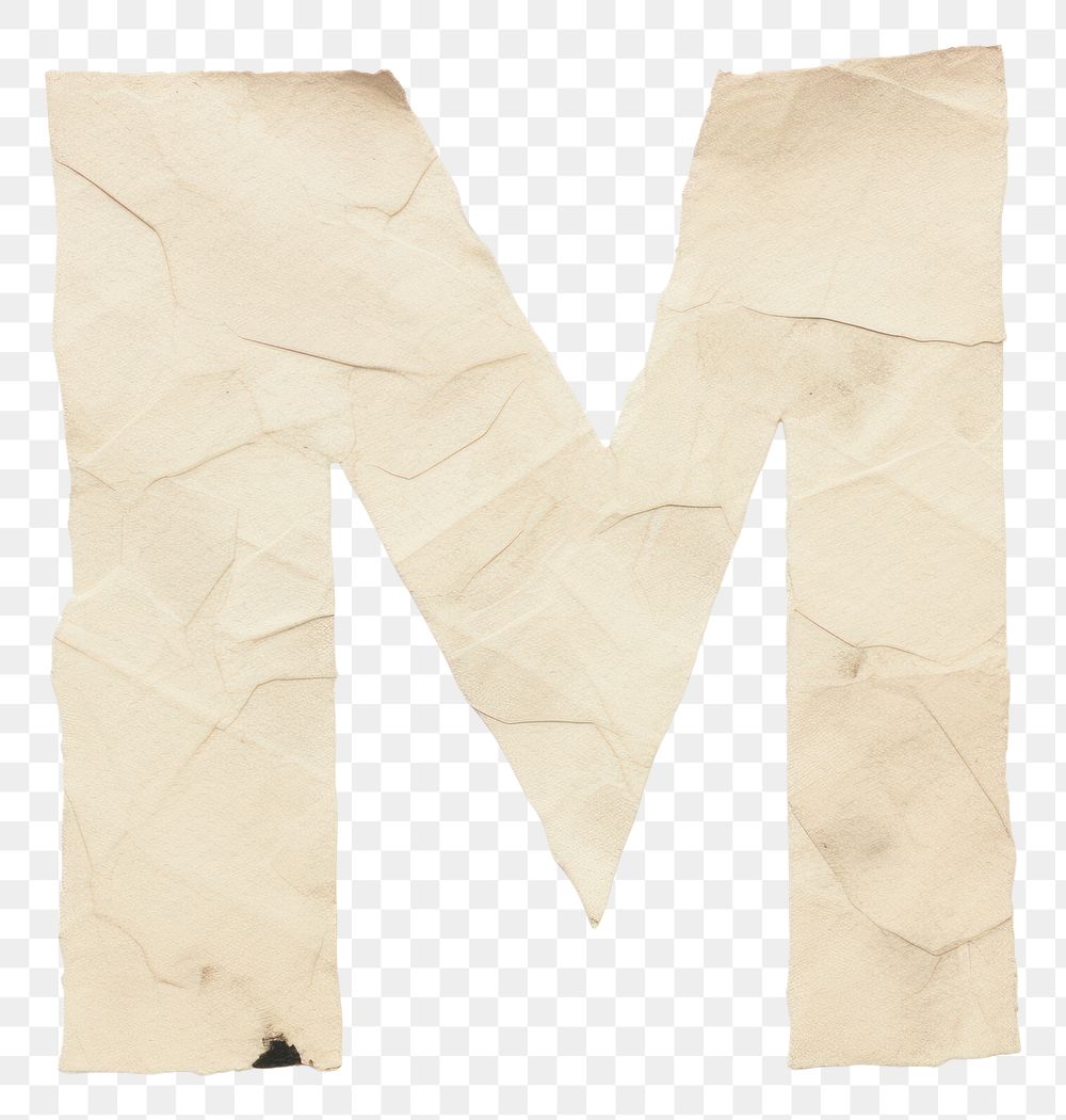 PNG Alphabet M paper craft collage letter text white background.