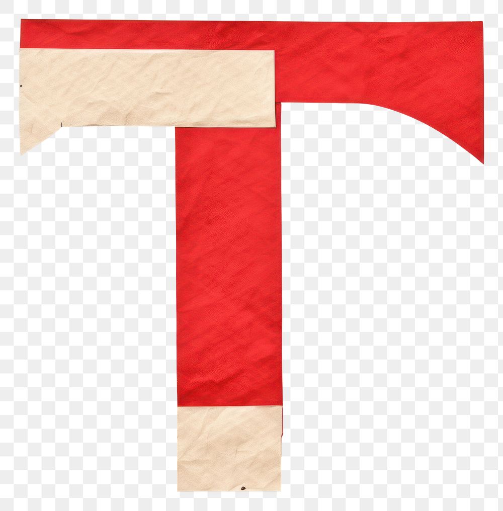 PNG Alphabet T paper craft collage text symbol letter.