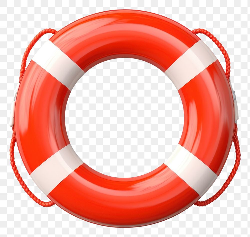 PNG Minimal lifebuoy white background inflatable protection.