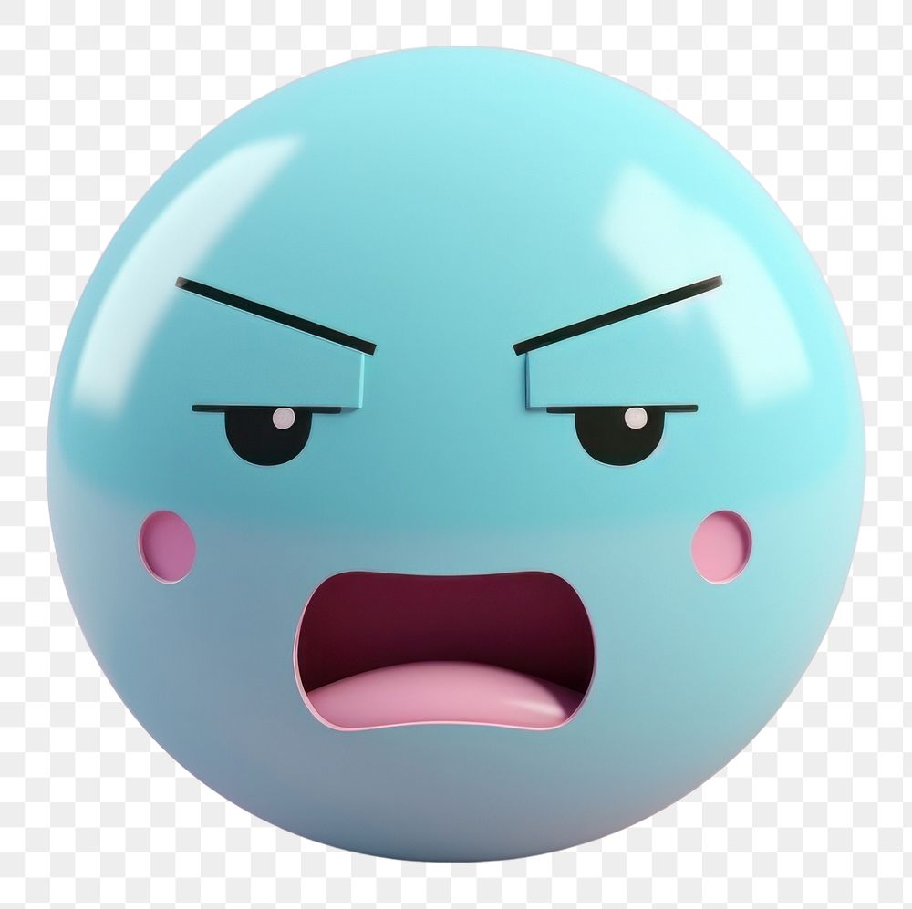PNG Angry emoji toy anthropomorphic representation.