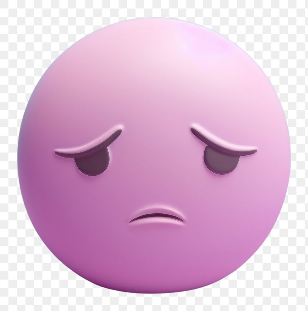 PNG Sad emoji anthropomorphic representation frustration.