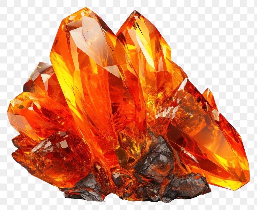 PNG Orange gemstone crystal mineral.