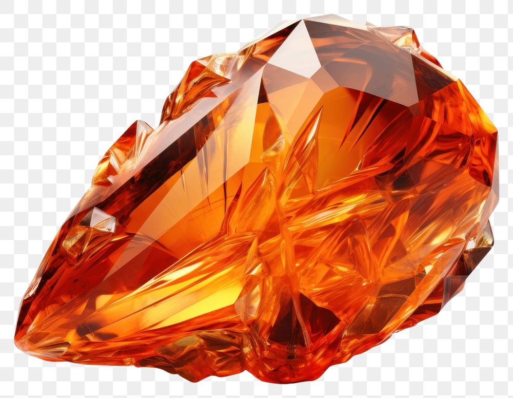 PNG Orange gemstone crystal mineral.