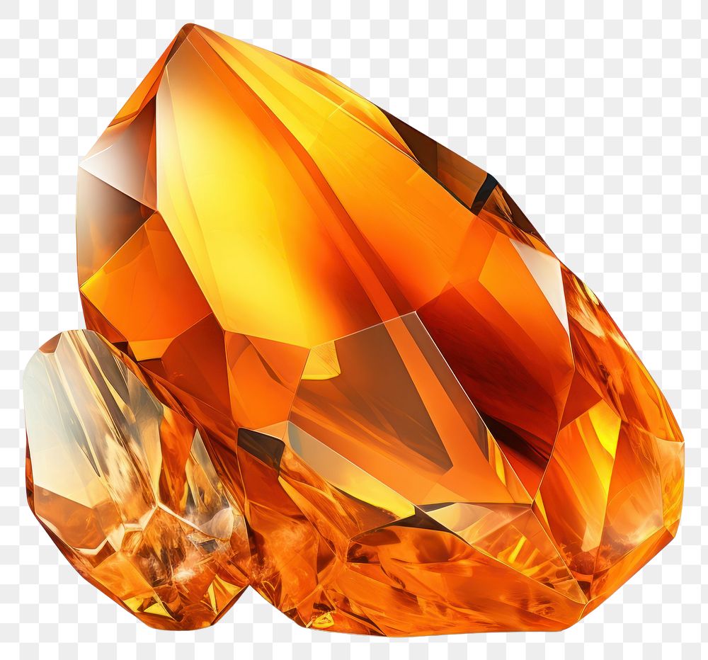 PNG Orange gemstone crystal jewelry.