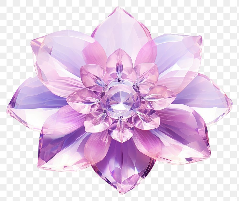 PNG Flower gemstone crystal jewelry.