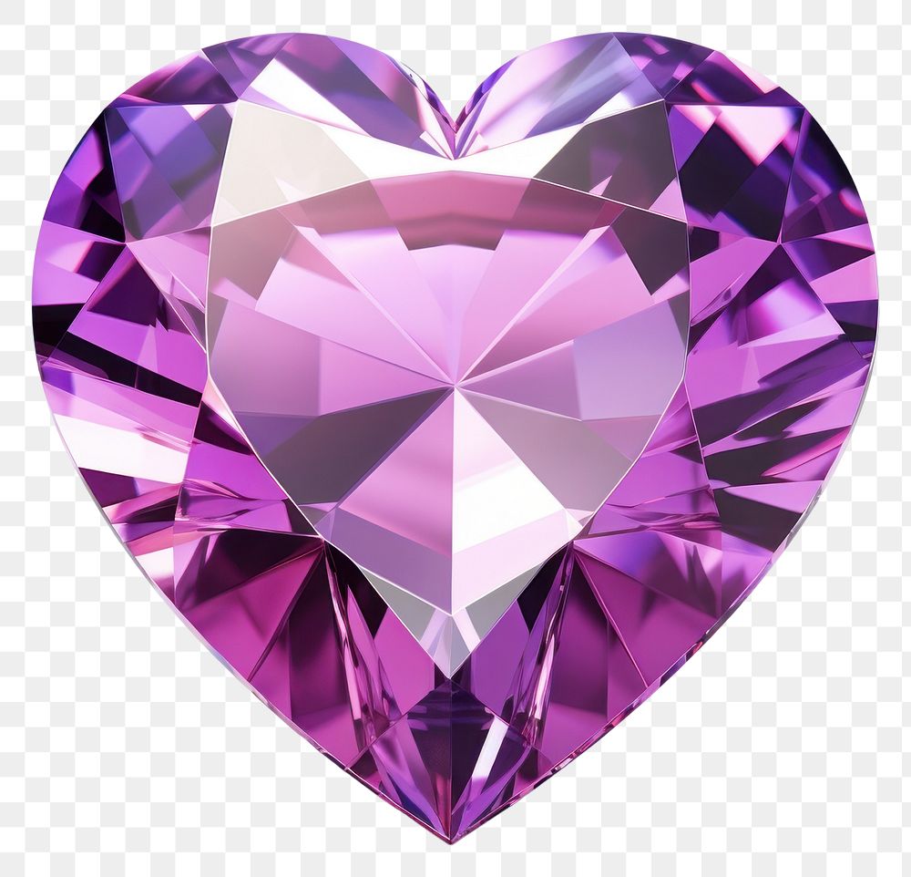PNG Heart Shape gemstone amethyst jewelry.