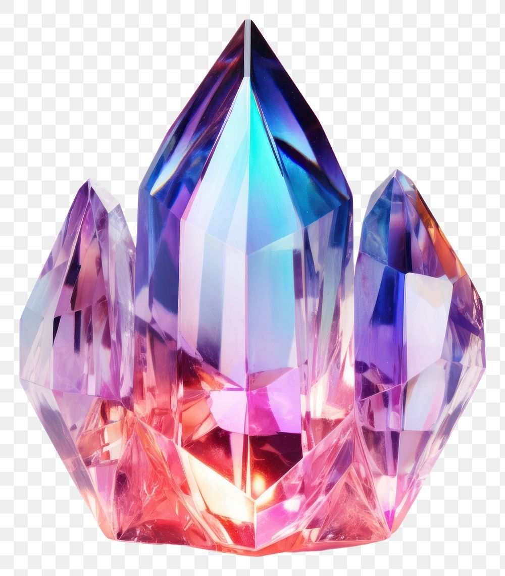PNG Hexagon gemstone crystal amethyst.