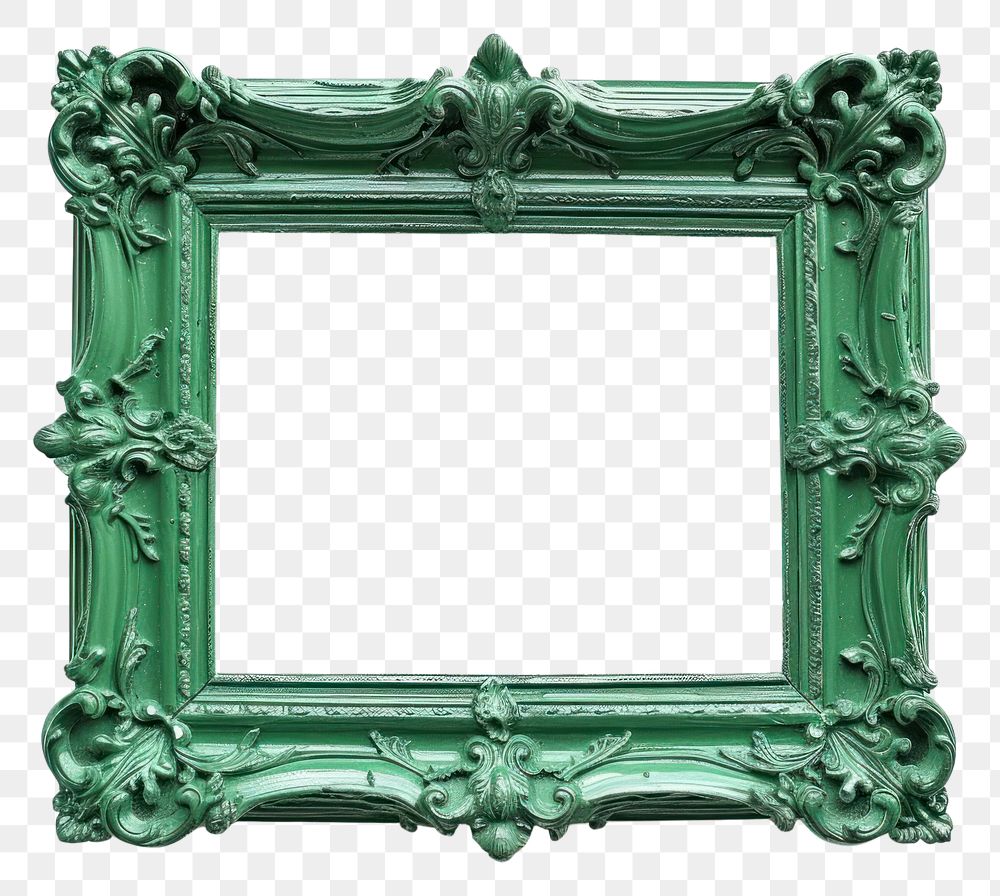 PNG Green jewelry frame white background.