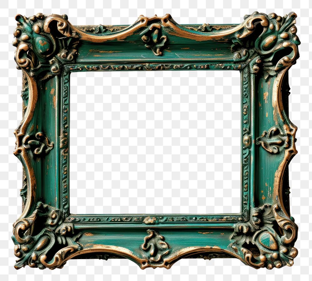 PNG Green frame white background architecture