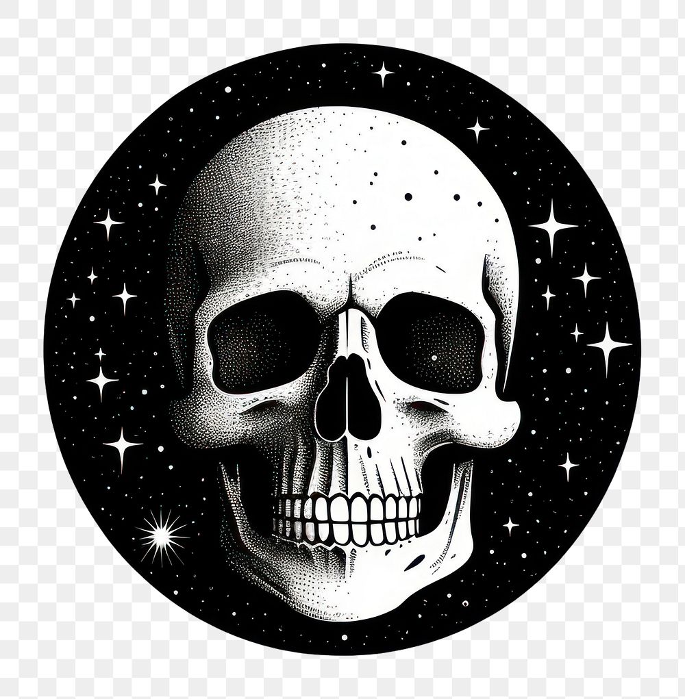 PNG Black skull celestial photography monochrome astronomy.