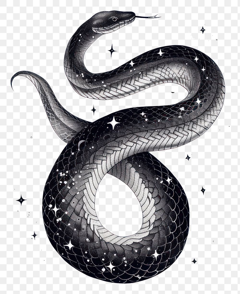PNG Snake celestial drawing reptile sketch