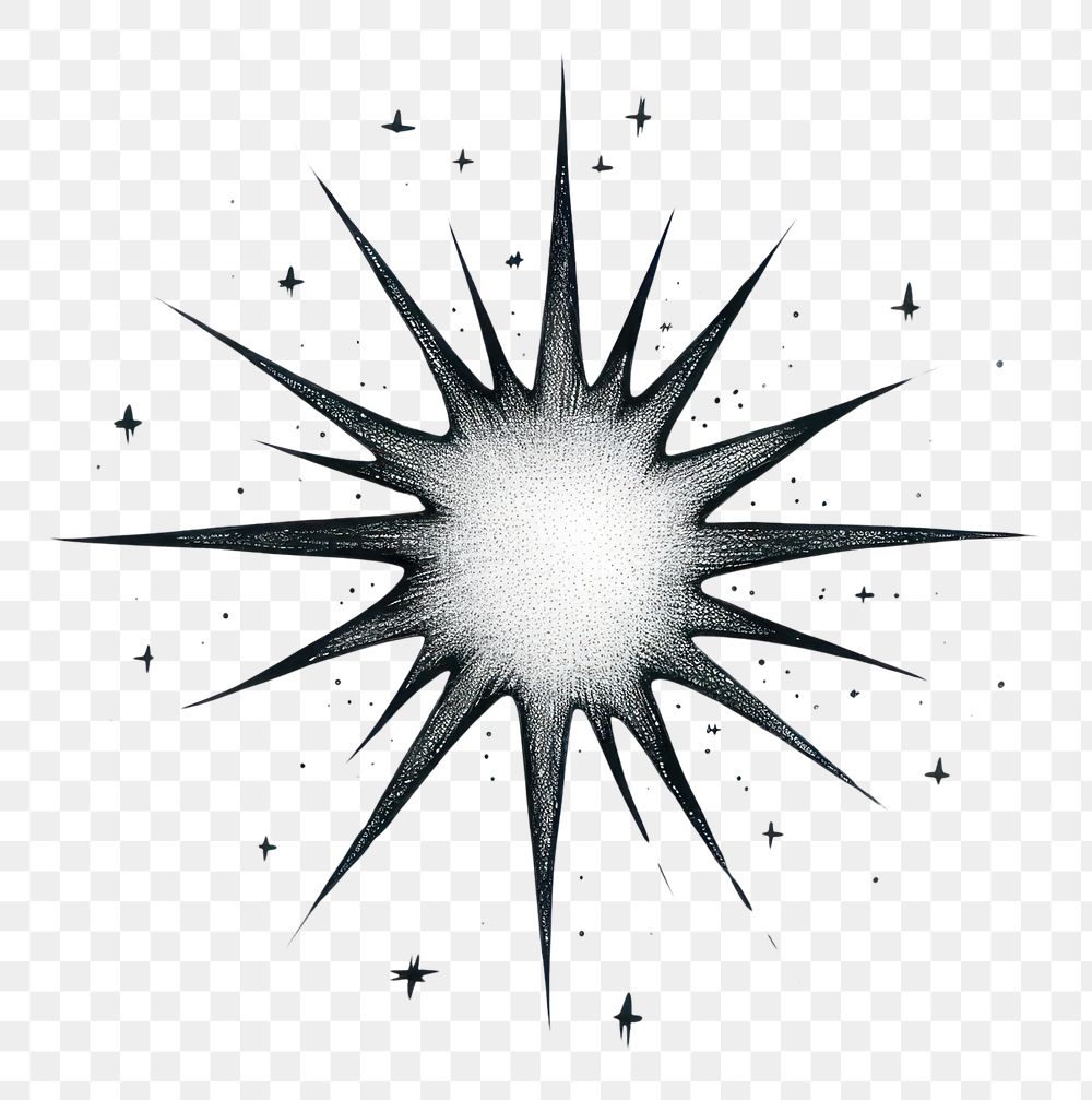PNG Star celestial drawing white line.