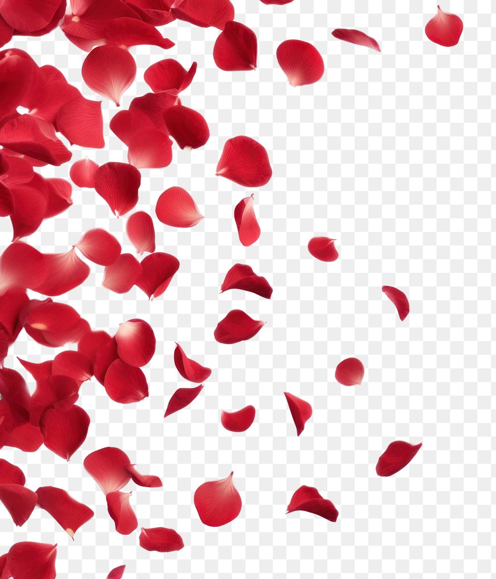 PNG Flying red rose petals backgrounds plant white background