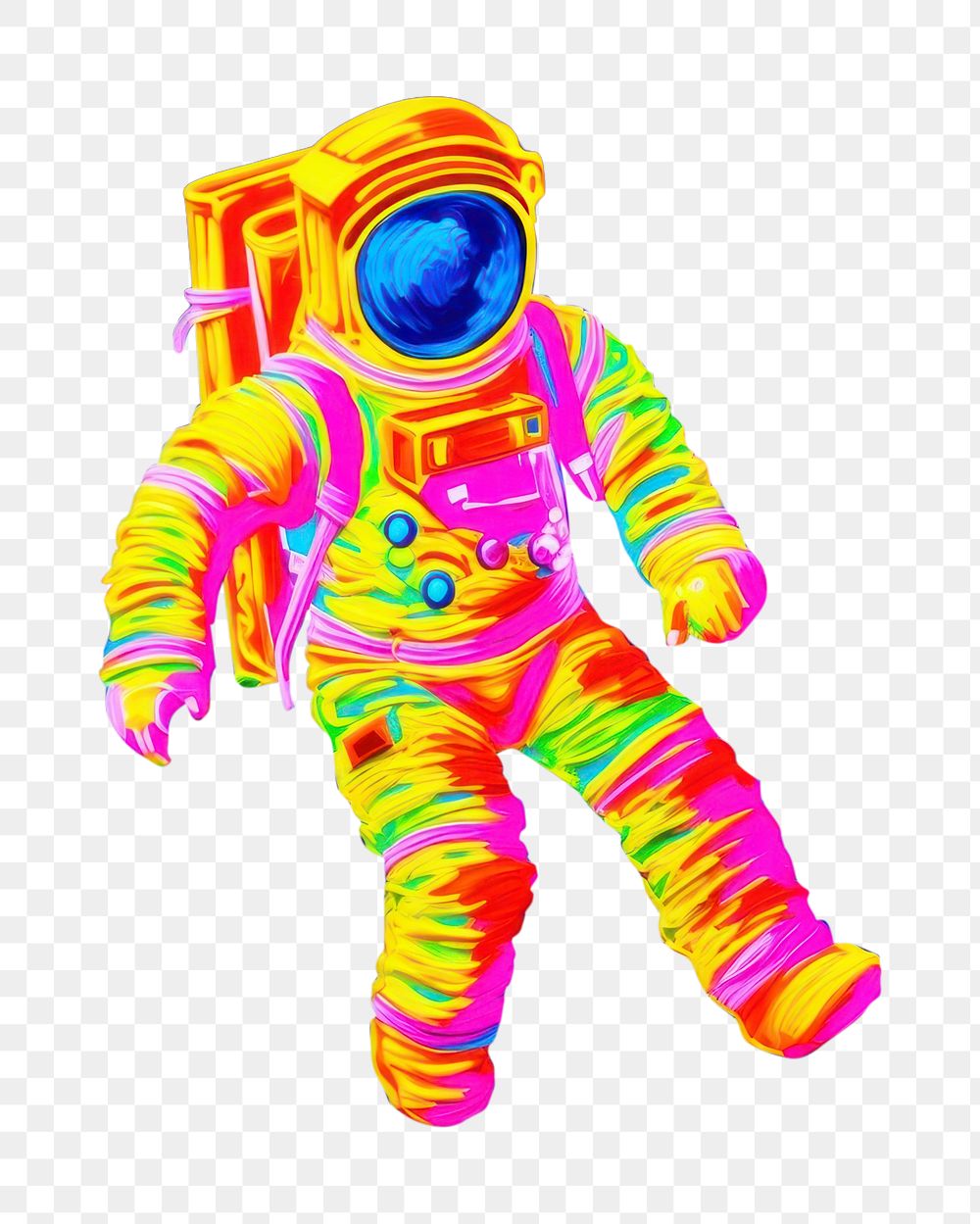 PNG A astronaut purple yellow space.