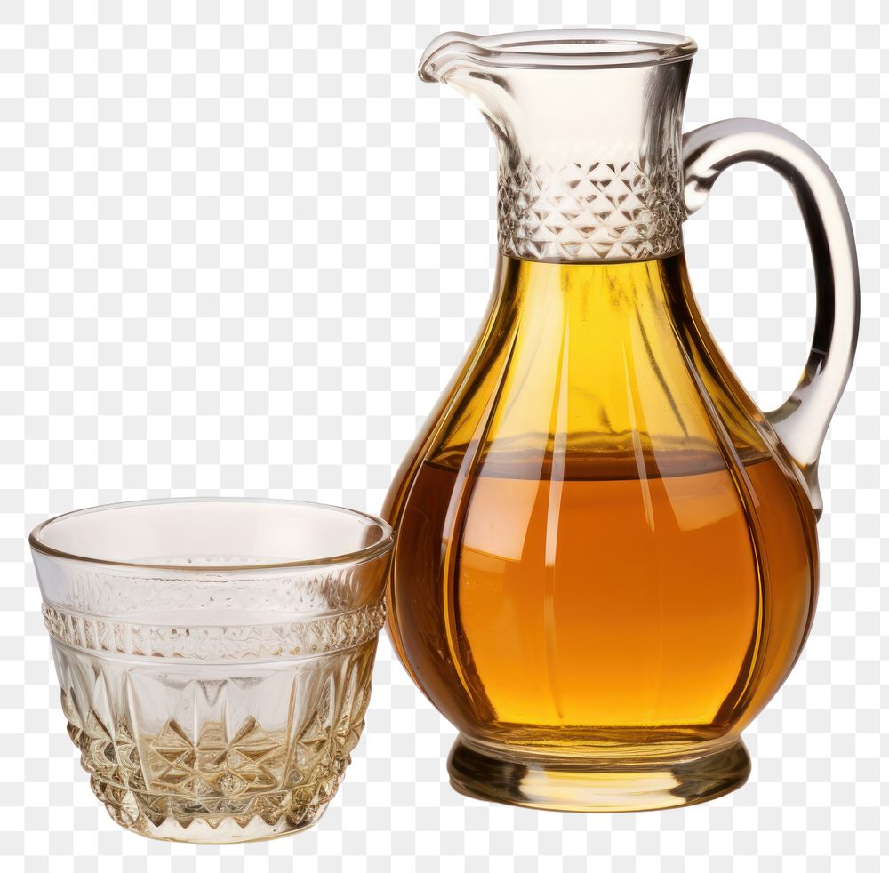 PNG Glass jug refreshment container.