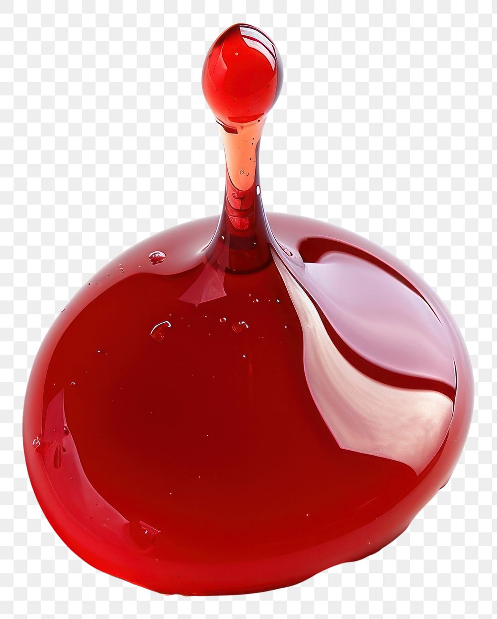 PNG Photo of realistic bloood drop refreshment splattered simplicity.