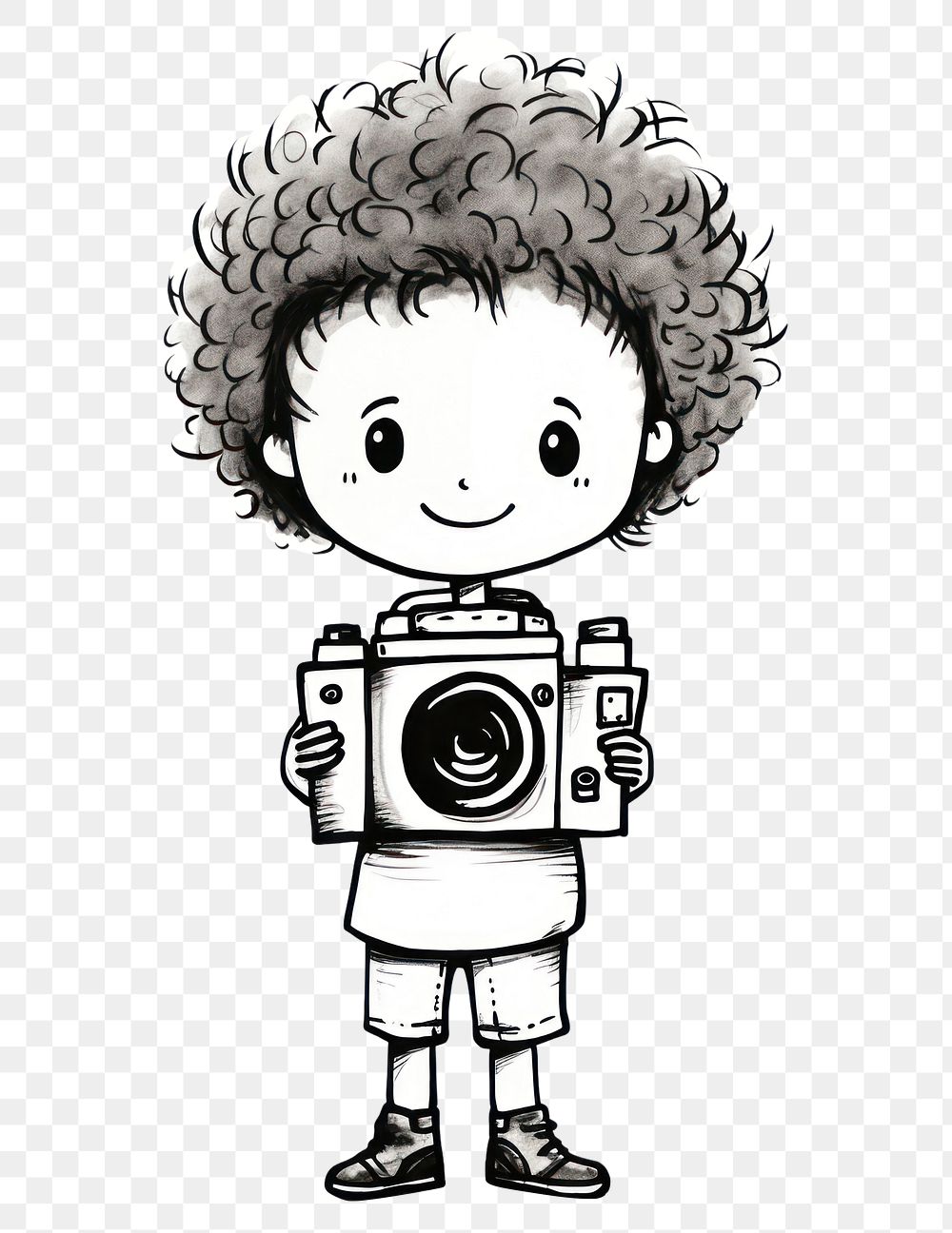 PNG Camera drawing photographer sketch.