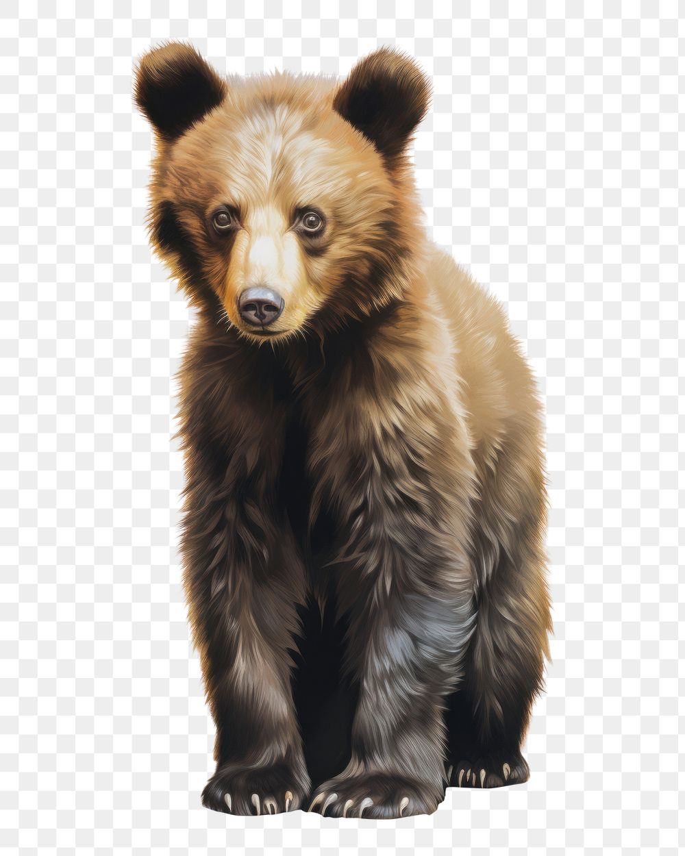 PNG A bear standing wildlife animal mammal.