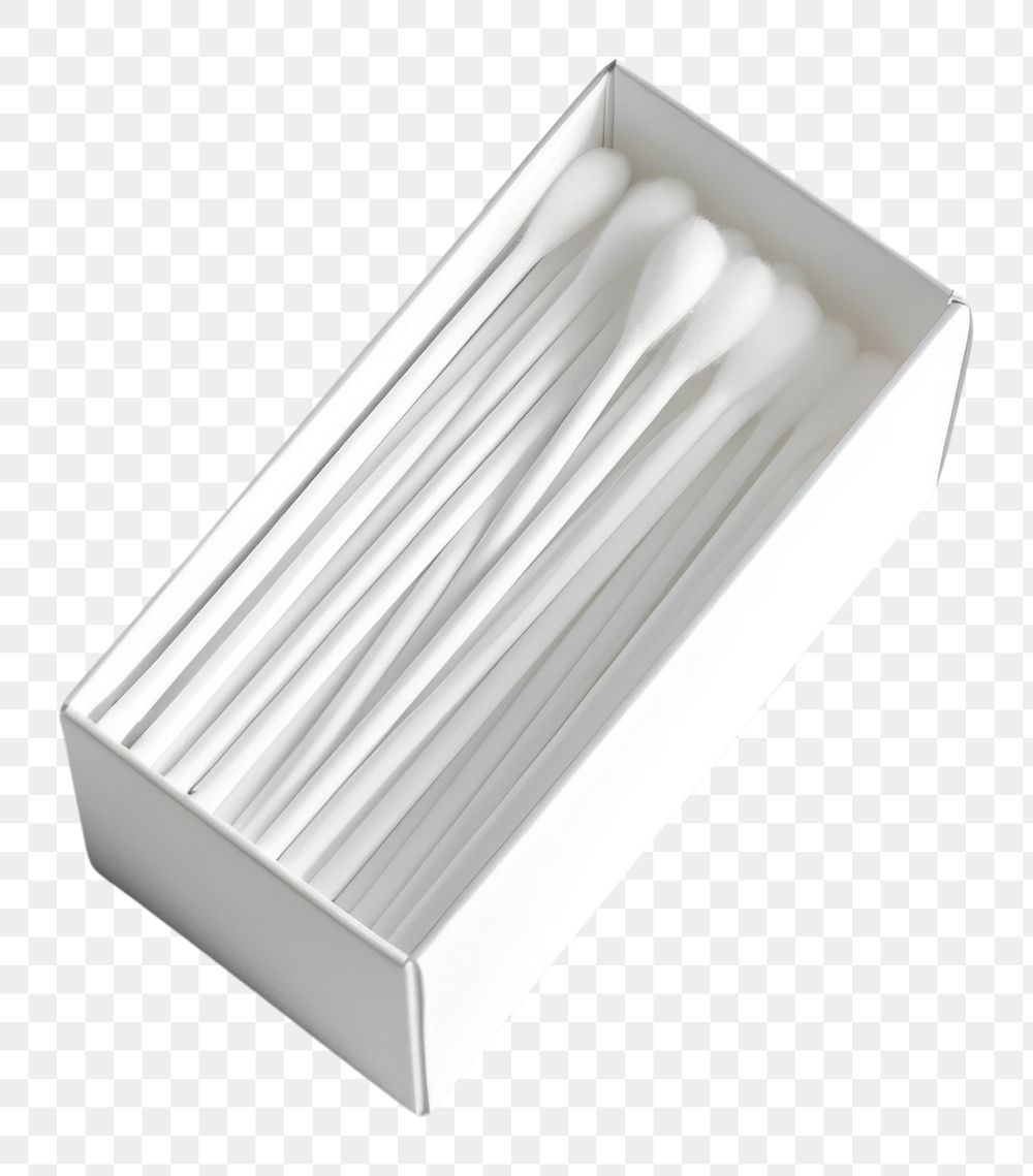 PNG Cotton swab box packaging mockup white simplicity still life.