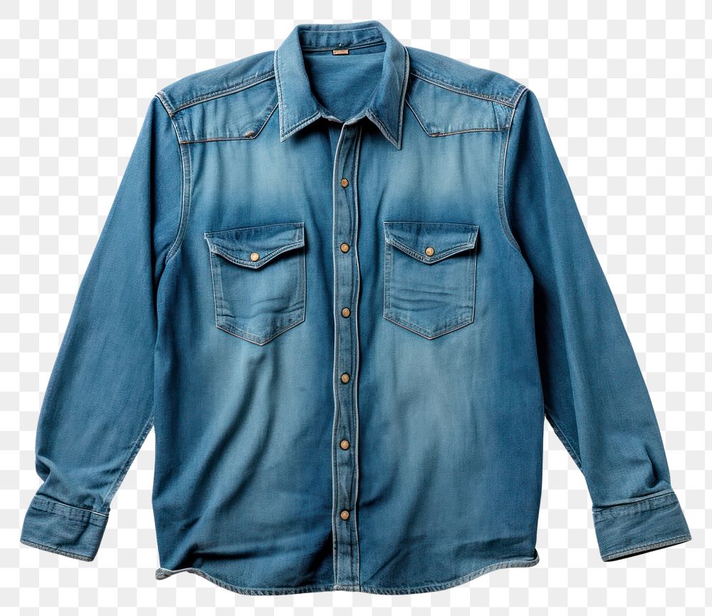 PNG Denim shirt sleeve jacket blouse.